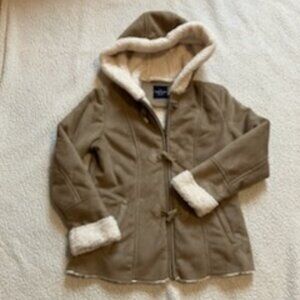 Faded Glory Faux Suede with Faux Fur Jacket Size S